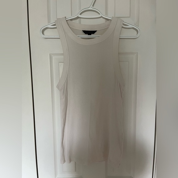 BANANA REPUBLIC WHITE RIBBED TANK TOP WOMENS US MEDIUM - Picture 1 of 3